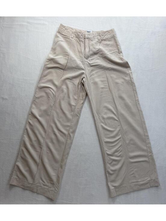Princess Polly Pants - Princess Polly Beige High-Rise Wide Leg Trousers Women's US 6